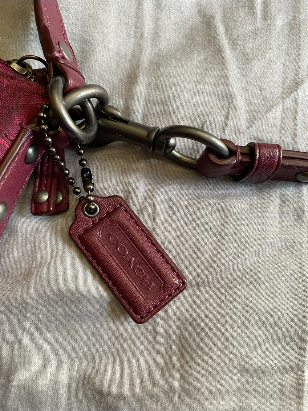 Coach Red Signature Monogram Crossbody Bag